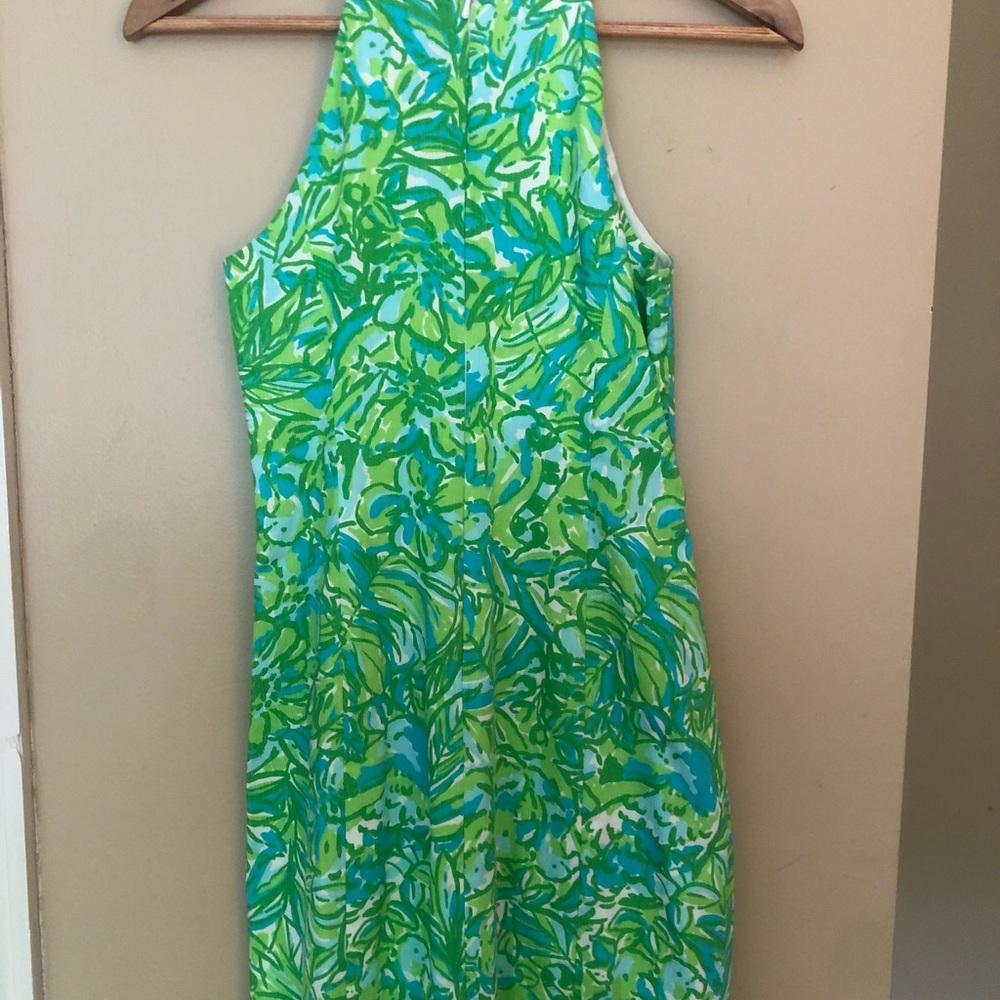 Lily Pulitzer Green High Neck A Line Dress